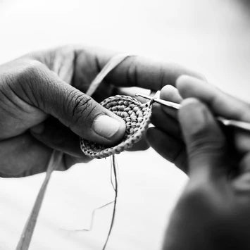 Raffia crochet technique